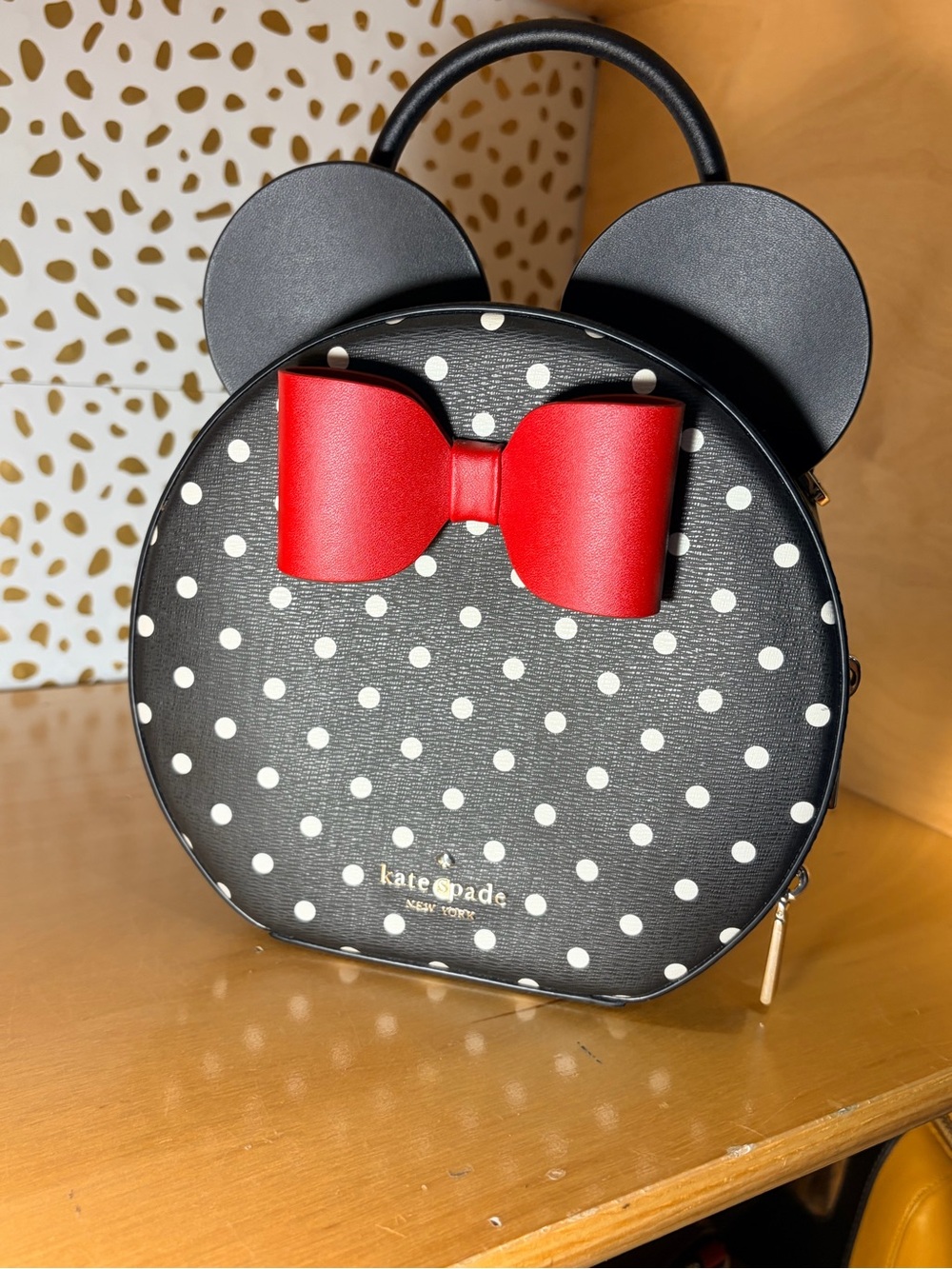 kate spade Black Polka Dot Minnie Bow Crossbody